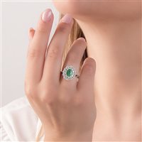 Anello Mirco Visconti Donna in Oro bianco Smeraldo 0.56 Ct Z683/B20S - Z683/B20S